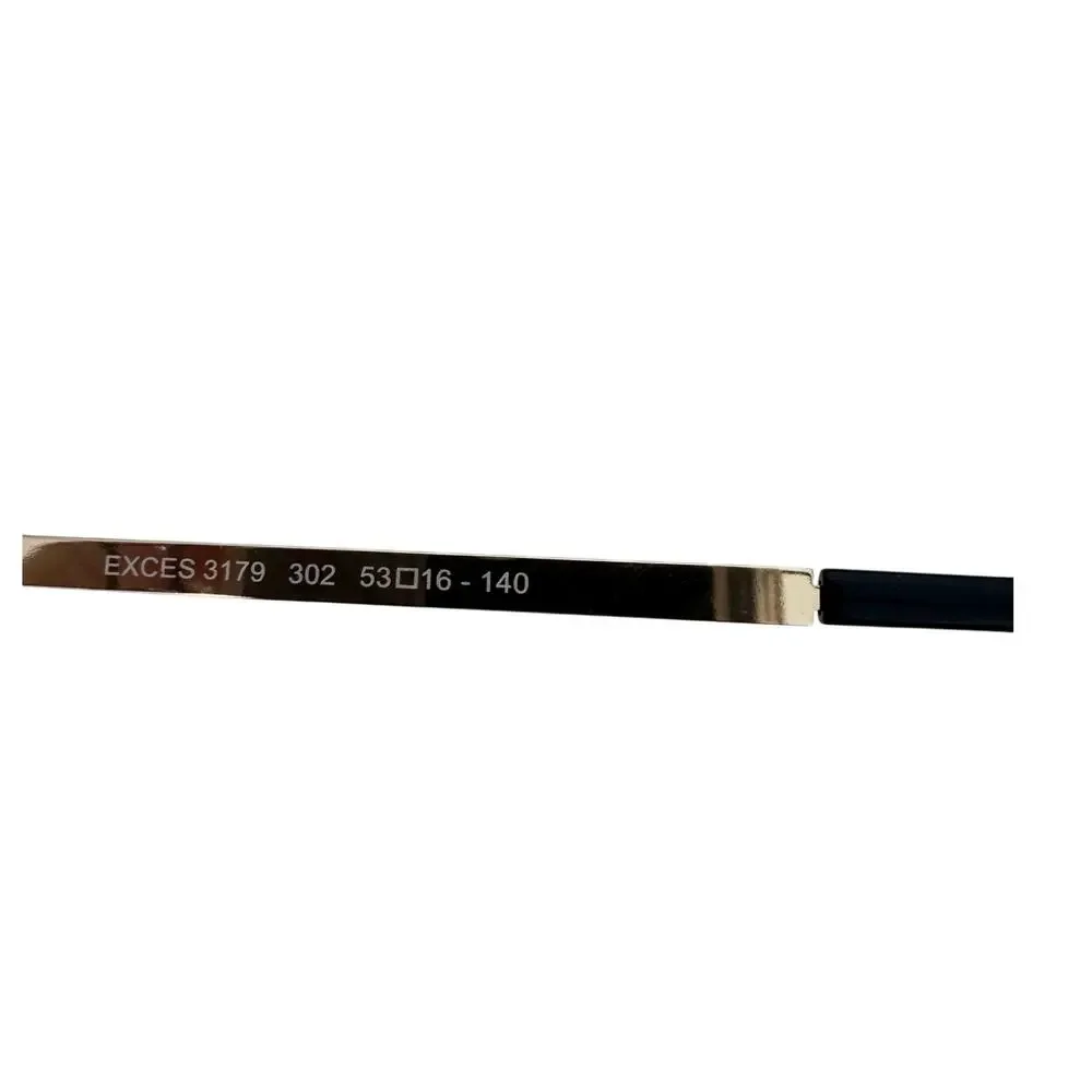 NEW Exces 3179 blue and gold double bag pilot Eyeglasses